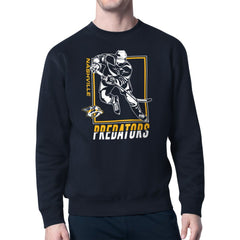 Nashville Predators - Starter Player Grid Fleece Pullover Sweatshirt Navy