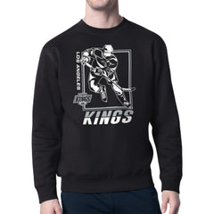 Los Angeles Kings - Starter Player Grid Fleece Pullover Sweatshirt Black