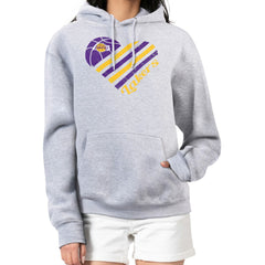 NBA - Los Angeles Lakers G-III 4Her by Carl Banks Women's Heart Pullover Hoodie - Heather Gray