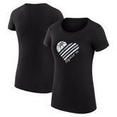 NBA - San Antonio Spurs G-III 4Her by Carl Banks Women's Super-Slim Fit Lightweight Heart T-Shirt - Black