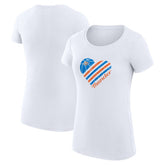 NBA - Oklahoma City Thunder G-III 4Her by Carl Banks Women's Super-Slim Fit Lightweight Heart T-Shirt - White