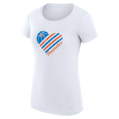 NBA - Oklahoma City Thunder G-III 4Her by Carl Banks Women's Super-Slim Fit Lightweight Heart T-Shirt - White
