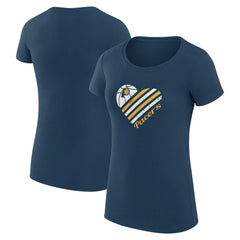 NBA - Indiana Pacers G-III 4Her by Carl Banks Women's Super-Slim Fit Lightweight Heart T-Shirt - Navy