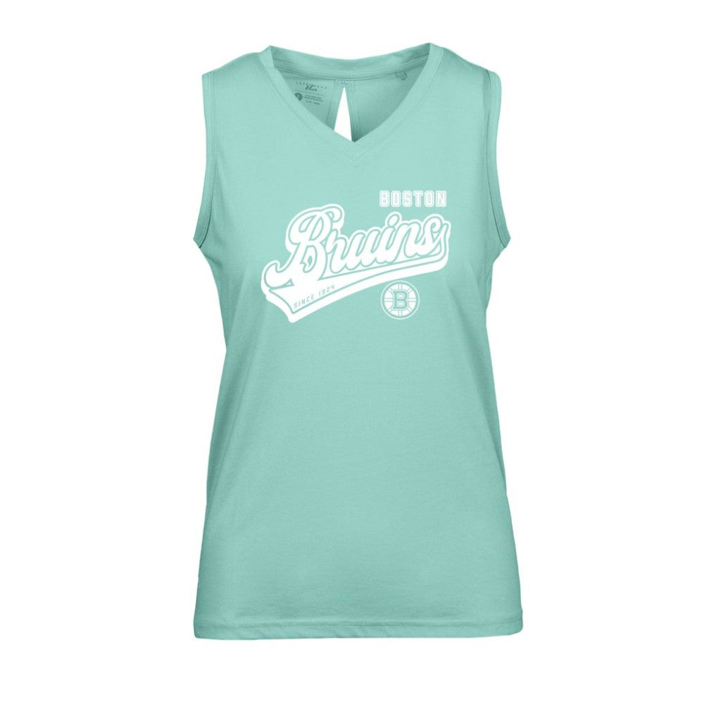 Boston Bruins Levelwear Women's Paisley Sweep V-Neck Tank Top Mint