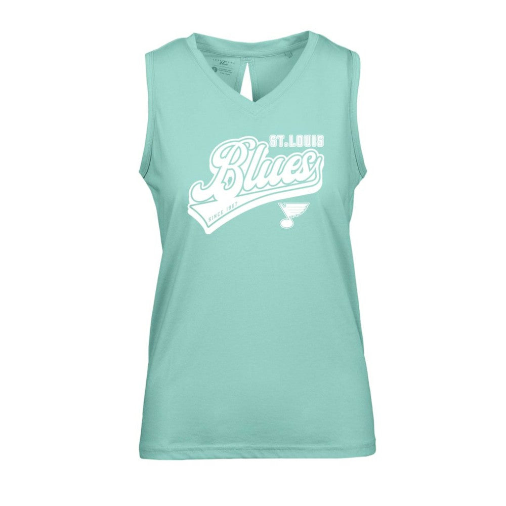 St. Louis Blues - Levelwear Women's Paisley Sweep V-Neck Tank Top Mint