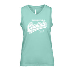 Washington Capitals Levelwear Women's Paisley Sweep V-Neck Tank Top Mint