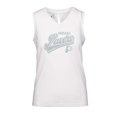 NBA - Indiana Pacers Levelwear Women's Paisley Sweep V-Neck Tank Top - White