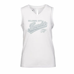 NBA - Oklahoma City Thunder Levelwear Women's Paisley Sweep V-Neck Tank Top - White