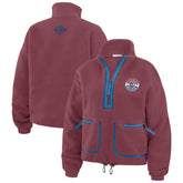 Colorado Avalanche - WEAR by Erin Andrews Women's Polar Fleece Half-Zip Jacket Burgundy