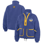 St. Louis Blues - WEAR by Erin Andrews Women's Polar Fleece Half-Zip Jacket Blue
