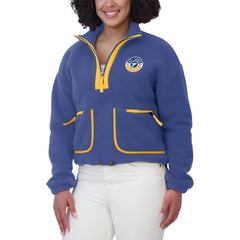 St. Louis Blues - WEAR by Erin Andrews Women's Polar Fleece Half-Zip Jacket Blue