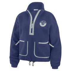 Tampa Bay Lightning - WEAR by Erin Andrews Women's Polar Fleece Half-Zip Jacket Blue
