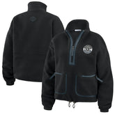 Vegas Golden Knights WEAR by Erin Andrews Women's Polar Fleece Half-Zip Jacket Black