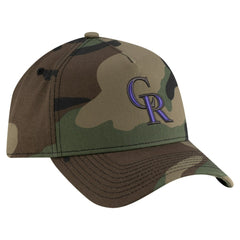 Colorado Rockies New Era Woodland Team Pop 9FORTY A-Frame Adjustable Hat for sale