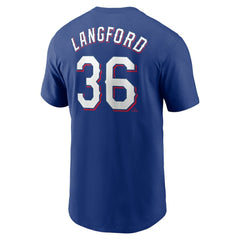 Wyatt Langford Texas Rangers Nike Fuse Name & Number T-Shirt Clearance