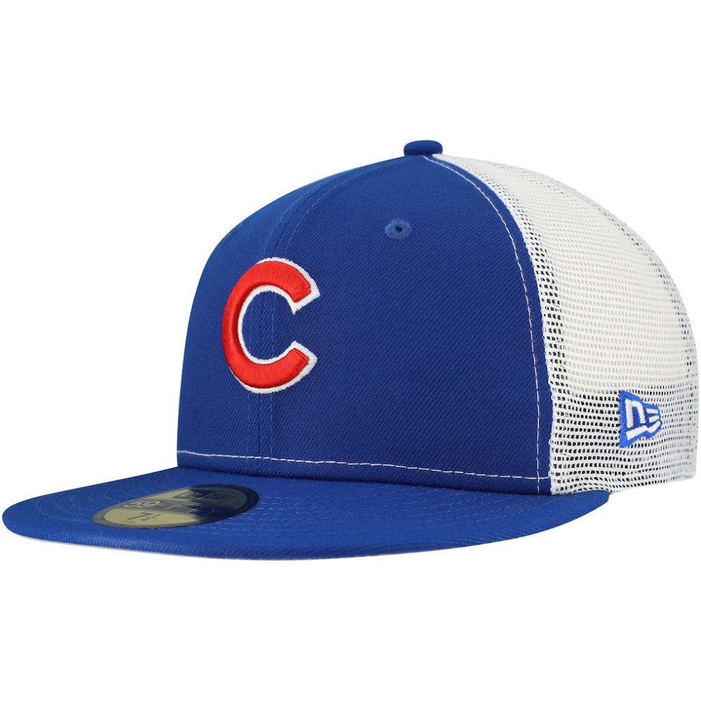 Chicago Cubs New Era Team Color 59FIFTY Trucker Fitted Hat Sale