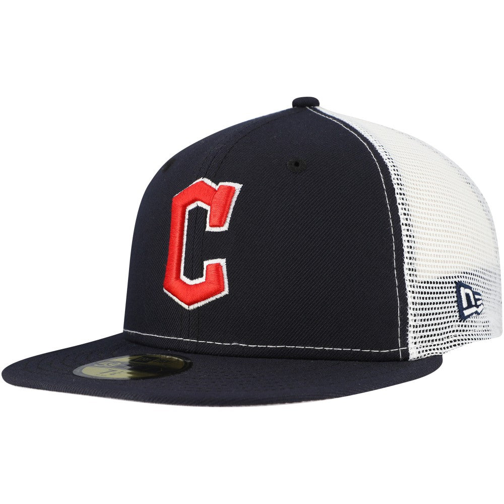 Cleveland Guardians New Era Team Color 59FIFTY Trucker Fitted Hat for sale