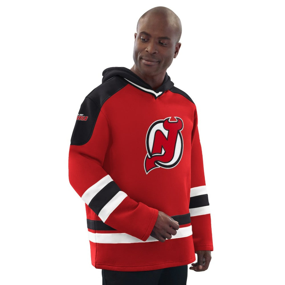 New Jersey Devils - Starter Hockey Pullover Hoodie Red/Black