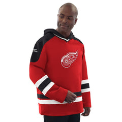 Detroit Red Wings - Starter Hockey Pullover Hoodie Red/Black