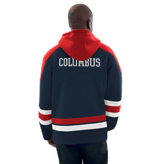 Columbus Blue Jackets - Starter Hockey Pullover Hoodie Navy/Red