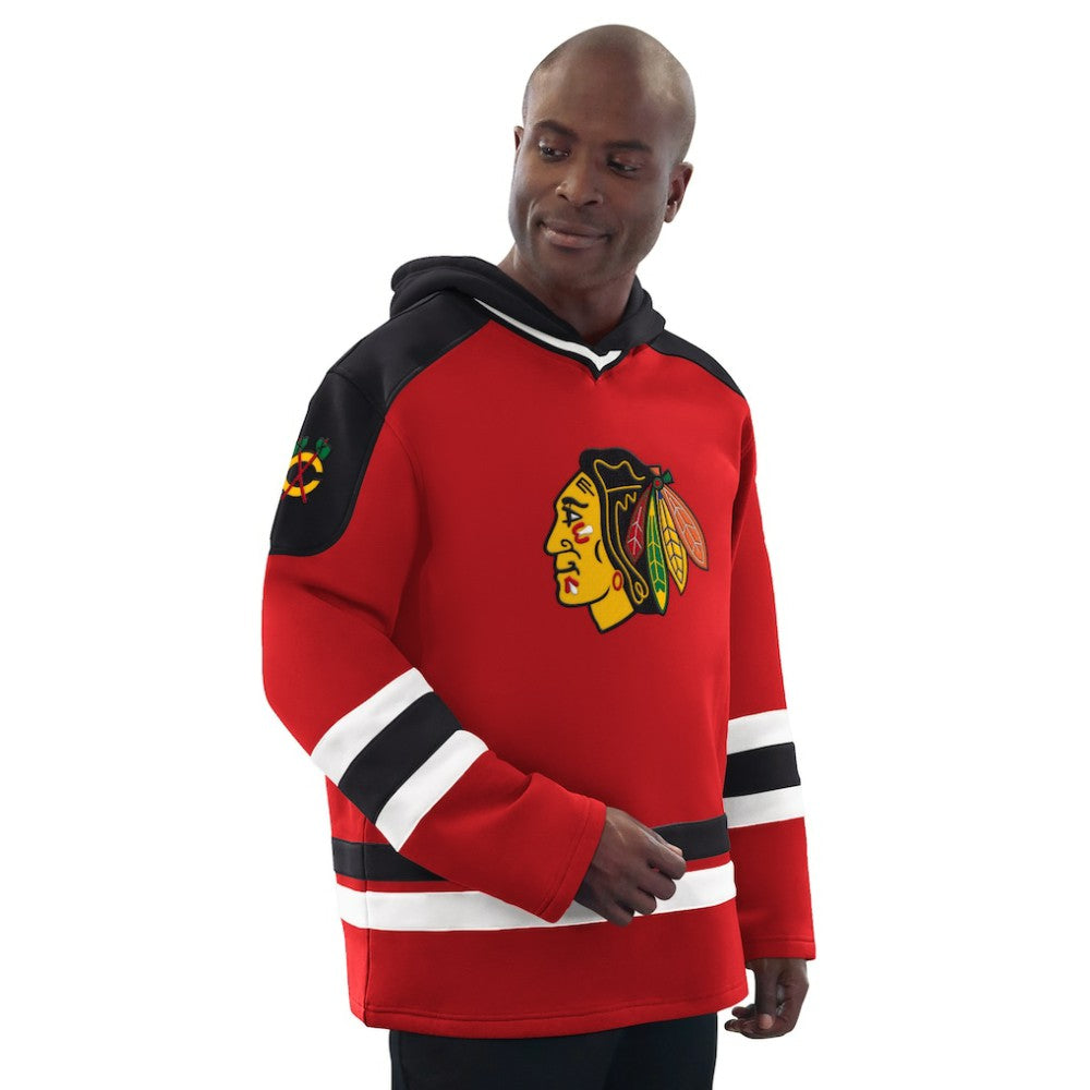 Chicago Blackhawks Starter Hockey Pullover Hoodie Red/Black