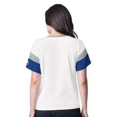 Tampa Bay Lightning - G-III 4Her by Carl Banks Women's Rink Oversized Rhinestone V-Neck T-Shirt White