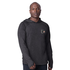 Philadelphia Flyers - MSX by Michael Strahan Fast Track Raglan Long Sleeve Hoodie T-Shirt Black