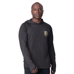 Vegas Golden Knights MSX by Michael Strahan Fast Track Raglan Long Sleeve Hoodie T-Shirt Black