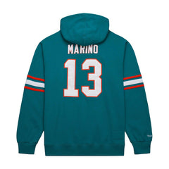 Dan Marino Miami Dolphins Retired Player Name & Number Pullover Hoodie Aqua - Mitchell & Ness