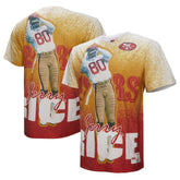 Jerry Rice San Francisco 49ers Burst Retired Player T-Shirt Gray - Mitchell & Ness