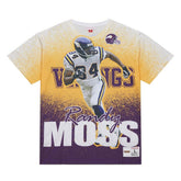 Randy Moss Minnesota Vikings Burst Retired Player T-Shirt Gray - Mitchell & Ness