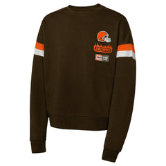Cleveland Browns Girls Eternal Love Pullover Sweatshirt Brown - NFL