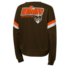 Cleveland Browns Girls Eternal Love Pullover Sweatshirt Brown - NFL