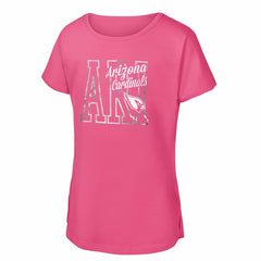 Arizona Cardinals Girls Youth Signal Caller Dolman T-Shirt Pink - NFL