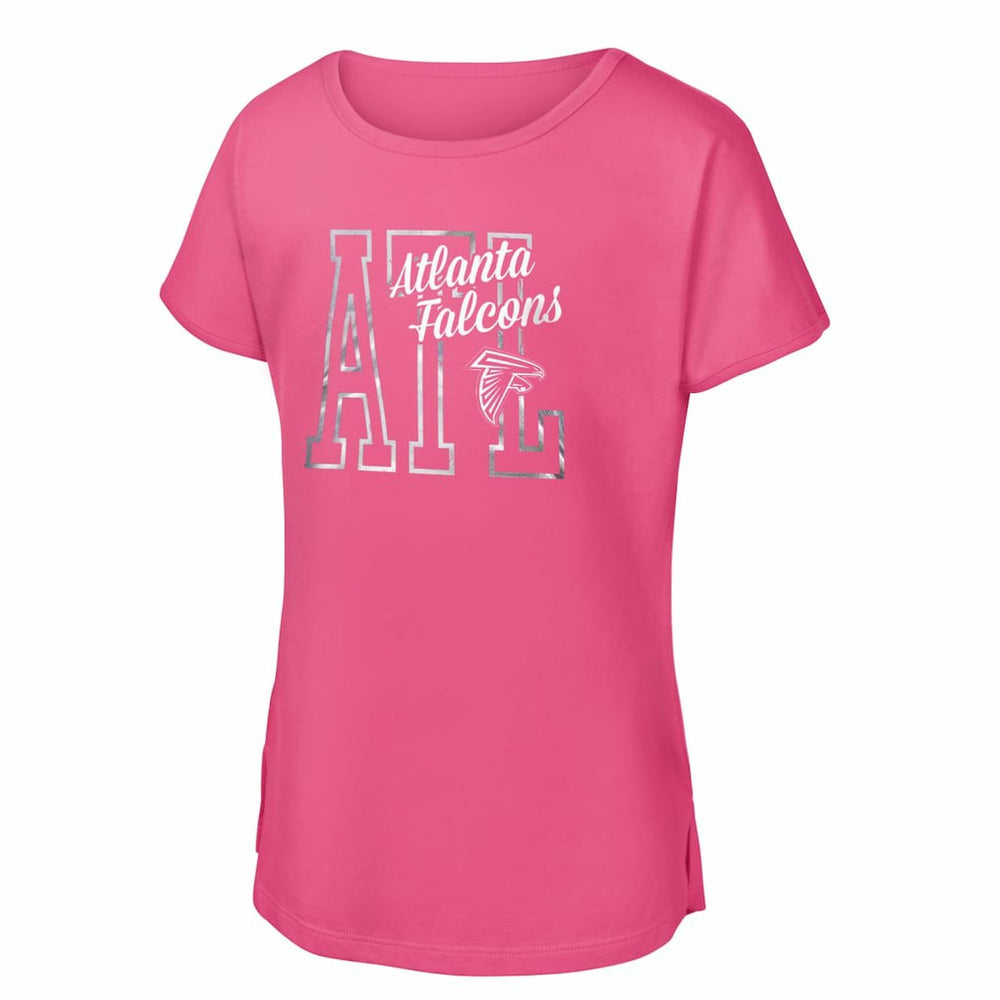Atlanta Falcons Girls Youth Signal Caller Dolman T-Shirt Pink - NFL