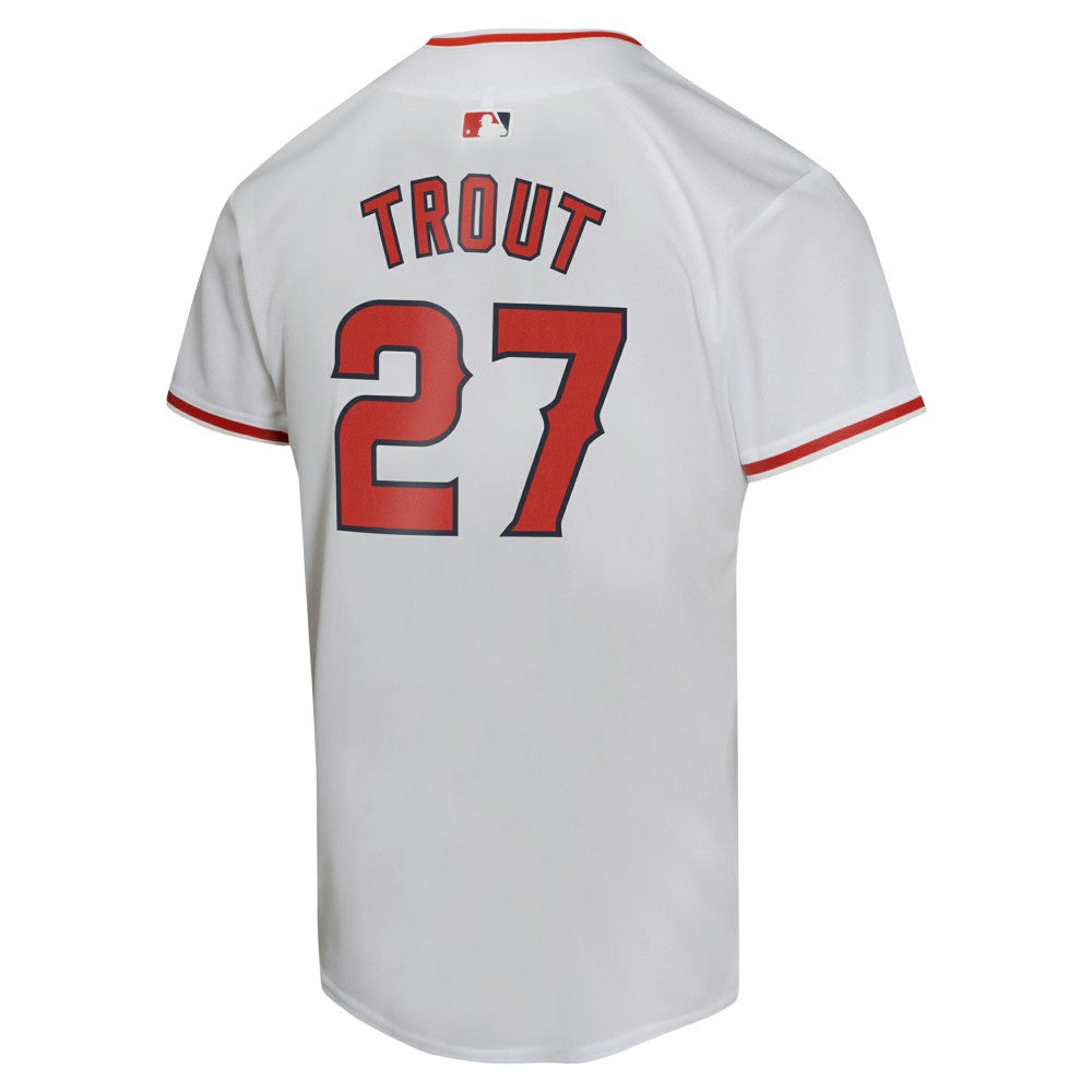 Mike Trout Los Angeles Angels Nike Youth Home Game Player Jersey - White | MLB Jerseys