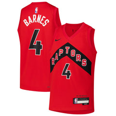 Nike - Scottie Barnes Toronto Raptors Youth Swingman Jersey - Icon Edition - Red