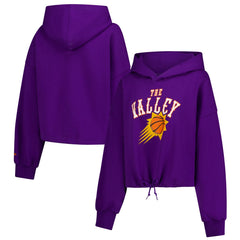 New Era - Phoenix Suns Women's 2024/25 City Edition Cropped Pullover Hoodie - Purple