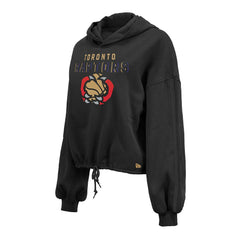 New Era - Toronto Raptors Women's 2024/25 City Edition Cropped Pullover Hoodie - Black