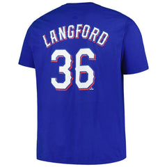 Wyatt Langford Texas Rangers Fanatics Big & Tall Name & Number T-Shirt Lifestyle