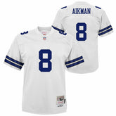 Troy Aikman Dallas Cowboys Youth 1992 Legacy Jersey White - Mitchell & Ness