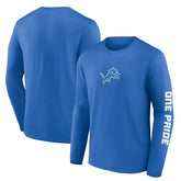 Detroit Lions One Pride Long Sleeve T-Shirt Blue - Fanatics