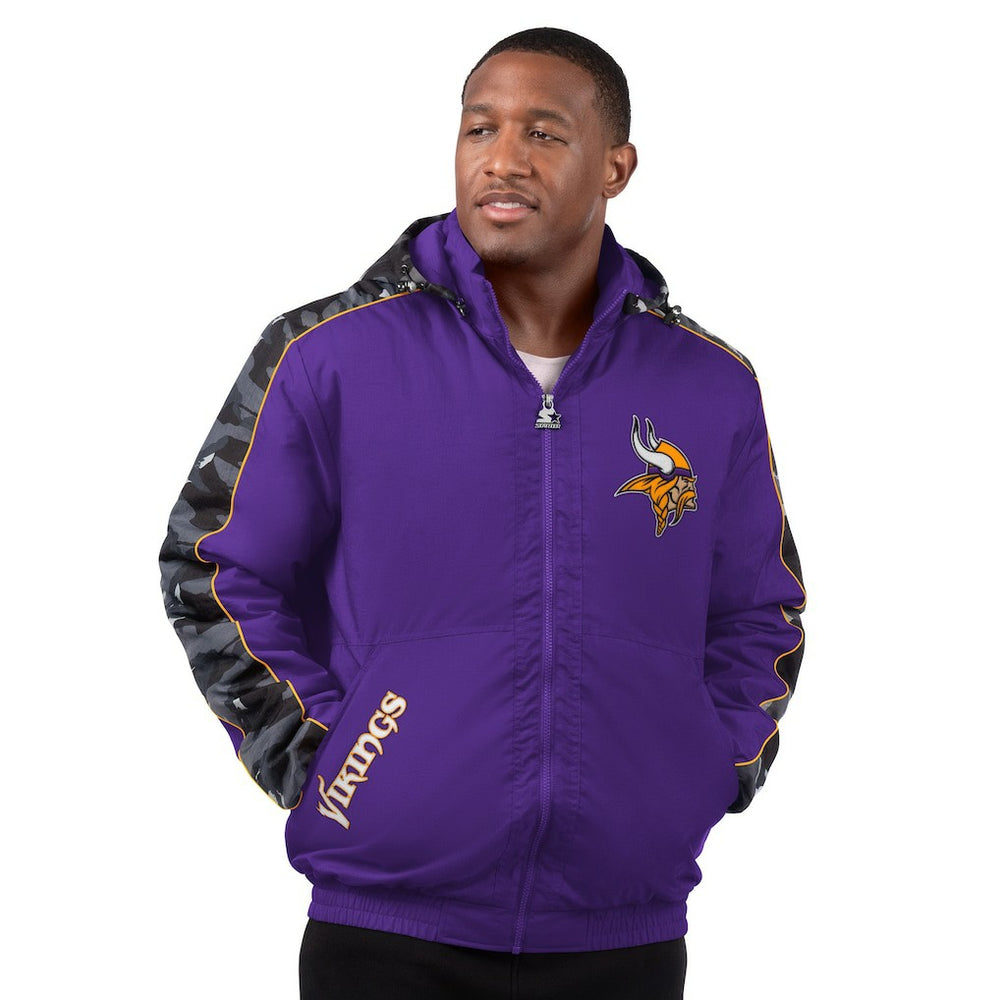 Minnesota Vikings Starter Thursday Night Gridiron Full-Zip Jacket Purple - NFL