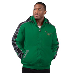 Philadelphia Eagles Starter Thursday Night Gridiron Full-Zip Hoodie Jacket Kelly Green - NFL