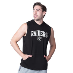 Las Vegas Raiders MSX by Michael Strahan Action Sleeveless Pullover Hoodie Black - NFL