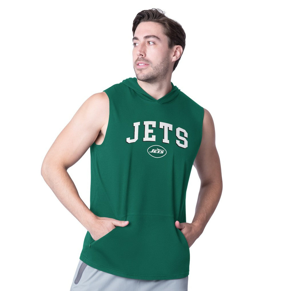 New York Jets MSX by Michael Strahan Action Sleeveless Pullover Hoodie Green - NFL