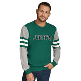 New York Jets Tommy Hilfiger Acrylic Crewneck Pullover Sweater Green/Heather Gray - NFL