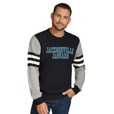 Jacksonville Jaguars Tommy Hilfiger Acrylic Crewneck Pullover Sweater Black/Heather Gray - NFL