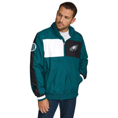 Philadelphia Eagles Tommy Hilfiger Gael Lightweight Half-Zip Hoodie Jacket Green - NFL