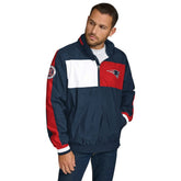 New England Patriots Tommy Hilfiger Gael Lightweight Half-Zip Hoodie Jacket Navy - NFL